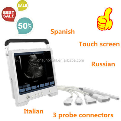 CE ISO Clinic 15 Inch LCD Laptop Touch Screen Portable Ultrasound Scanner SUN-800Q
